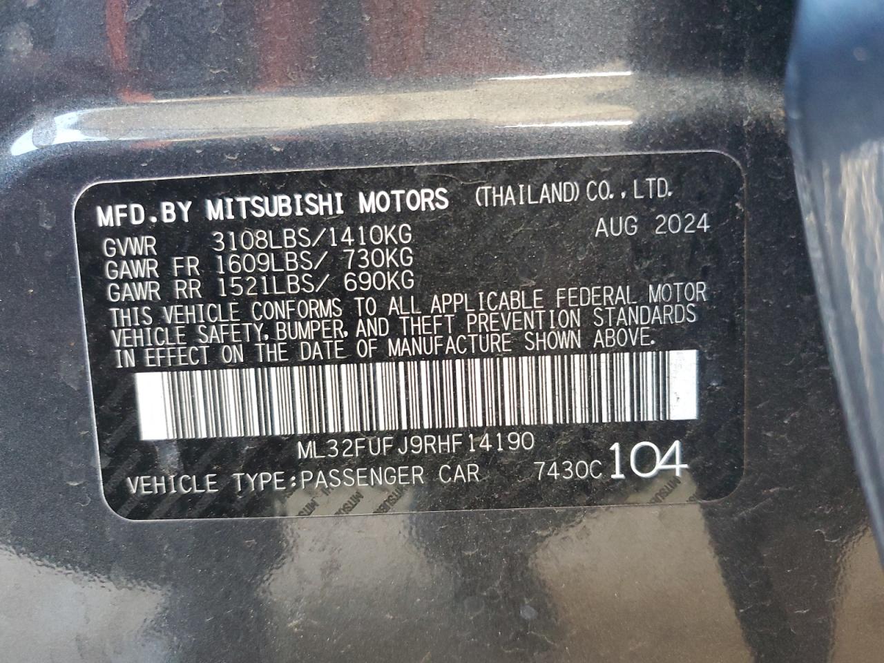 MITSUBISHI MIRAGE G4 ES