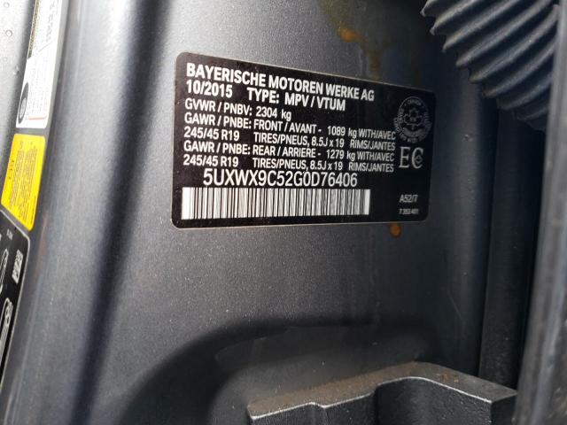 2016 BMW X3 XDRIVE2 - 5UXWX9C52G0D76406