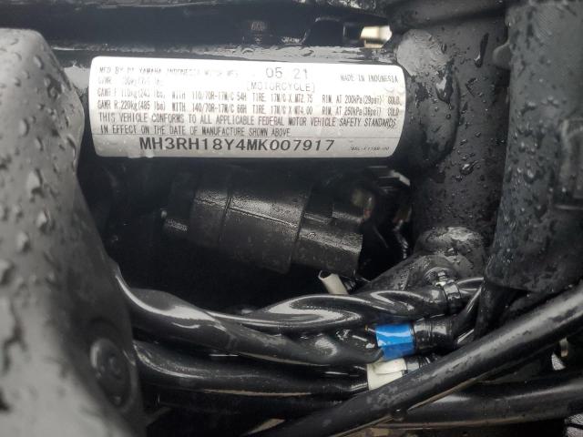 2021 YAMAHA YZFR3 A MH3RH18Y4MK007917
