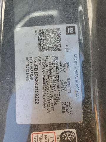 2019 CHEVROLET CAMARO LS - 1G1FB1RS8K0159262