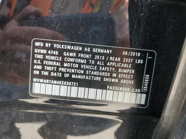 2019 VOLKSWAGEN ARTEON SE WVWAR7AN4KE030721