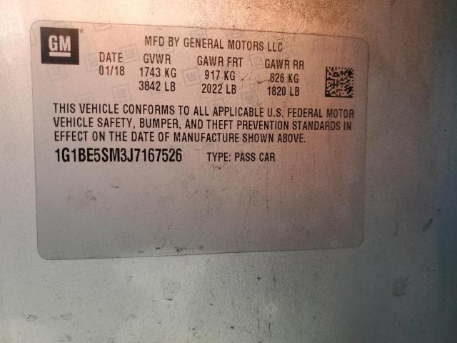 2018 CHEVROLET CRUZE LT - 1G1BE5SM3J7167526