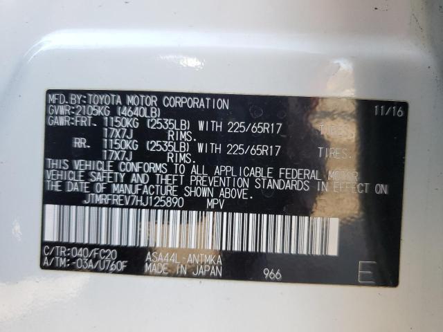 2017 TOYOTA RAV4 XLE - JTMRFREV7HJ125890