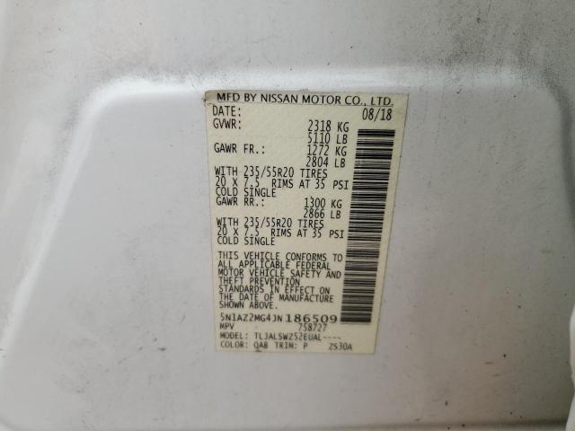 2018 NISSAN MURANO S - 5N1AZ2MG4JN186509