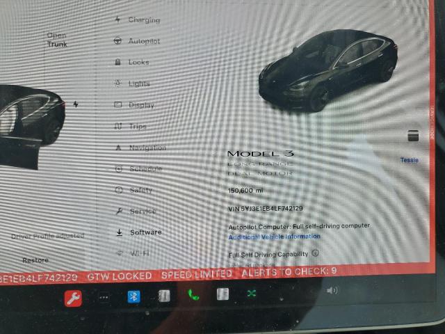 2020 TESLA MODEL 3 - 5YJ3E1EB4LF742129