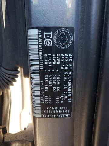 2016 VOLKSWAGEN BEETLE SE 3VWJ07AT7GM628485