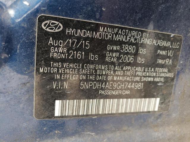 2016 HYUNDAI ELANTRA SE - 5NPDH4AE9GH744981