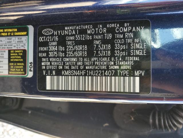 2017 HYUNDAI SANTA FE S - KM8SN4HF1HU221407