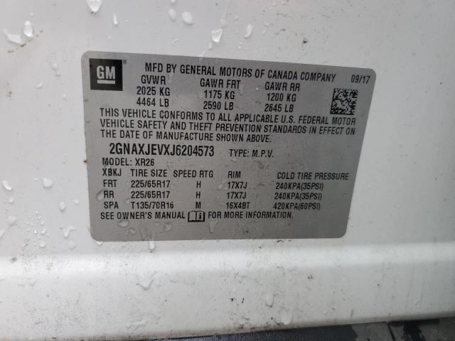 2018 CHEVROLET EQUINOX LT - 2GNAXJEVXJ6204573