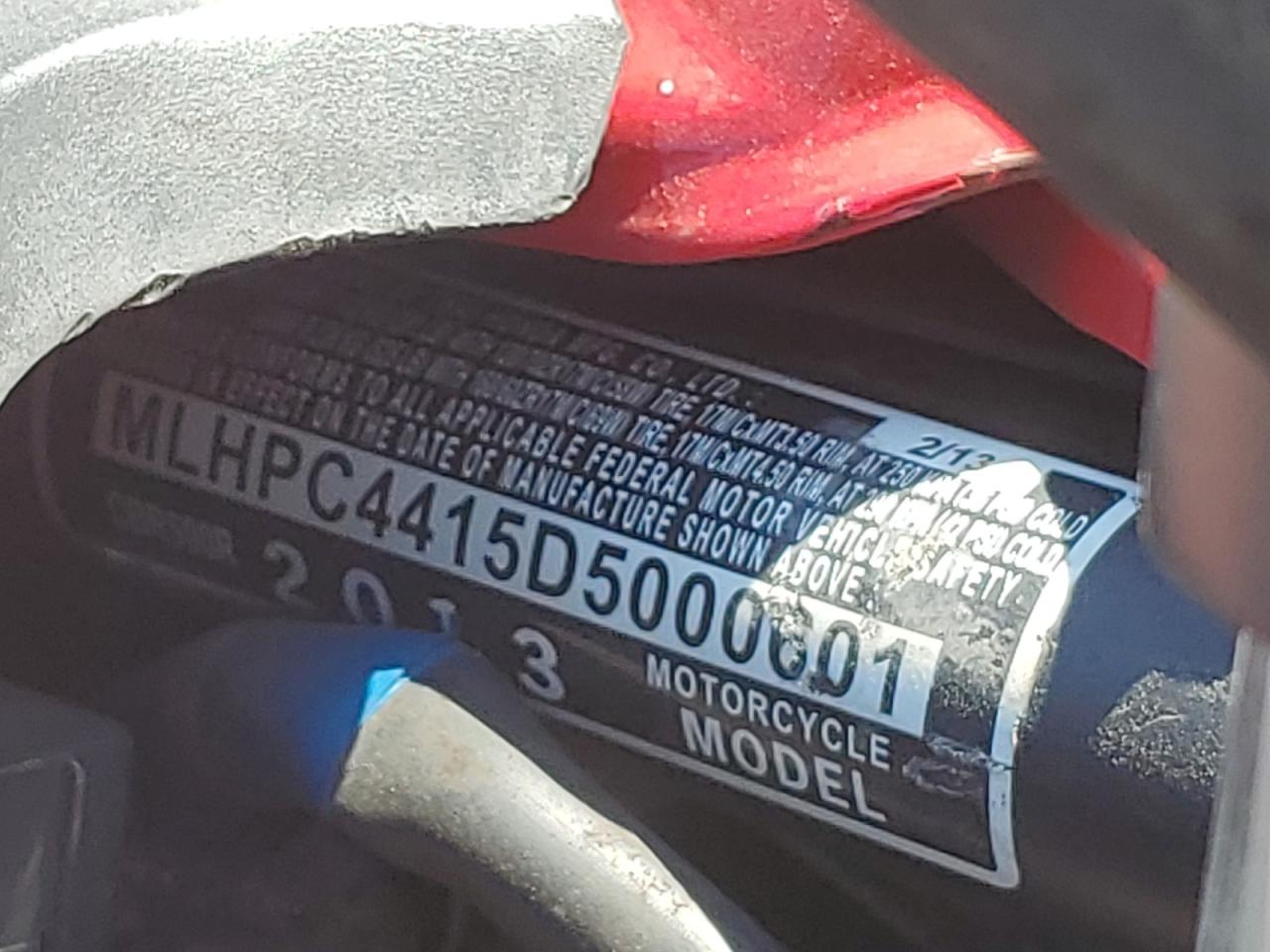 Lot #3315752348 2013 HONDA CBR500 R