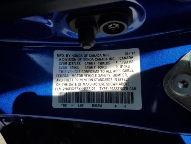 2017 HONDA CIVIC LX - 2HGFC2F5XHH537127