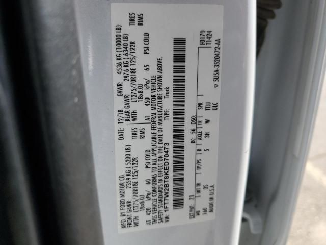 2019 FORD F250 SUPER - 1FT7W2BT8KED70473