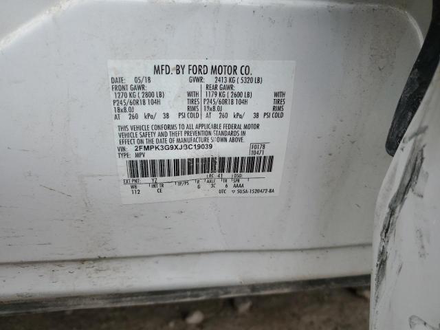 2018 FORD EDGE SE - 2FMPK3G9XJBC19039