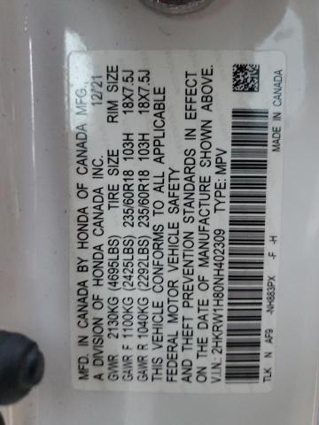 2022 HONDA CR-V EXL - 2HKRW1H80NH402309