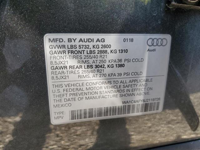 2018 AUDI SQ5 PRESTI - WA1C4AFY8J2119726