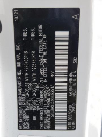 2022 TOYOTA SIENNA XLE - 5TDJRKEC3NS083517
