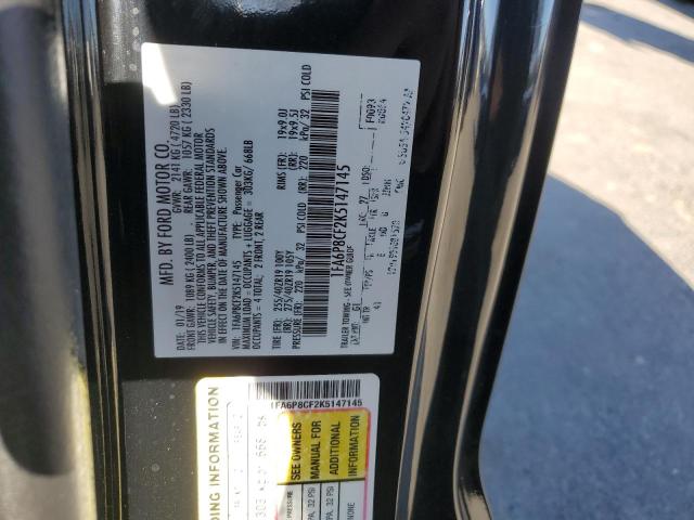 2019 FORD MUSTANG GT - 1FA6P8CF2K5147145