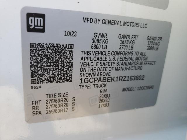 2024 CHEVROLET SILVERADO - 1GCPABEK1RZ163802