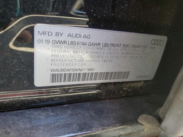 2019 AUDI A8 L WAU8DAF88KN011860