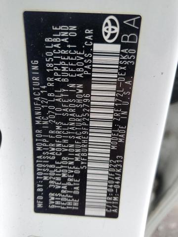 2015 TOYOTA COROLLA L - 5YFBURHE9FP252796