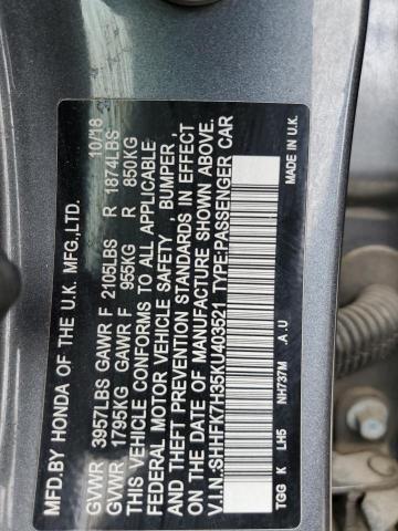 2019 HONDA CIVIC LX - SHHFK7H35KU403521