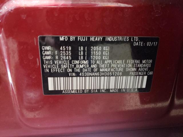 2017 SUBARU LEGACY 2.5 - 4S3BNAN63H3051208