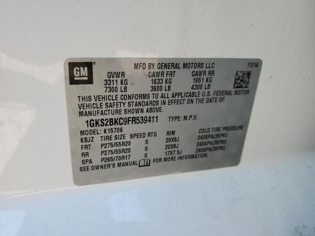2015 GMC YUKON SLT 1GKS2BKC9FR539411