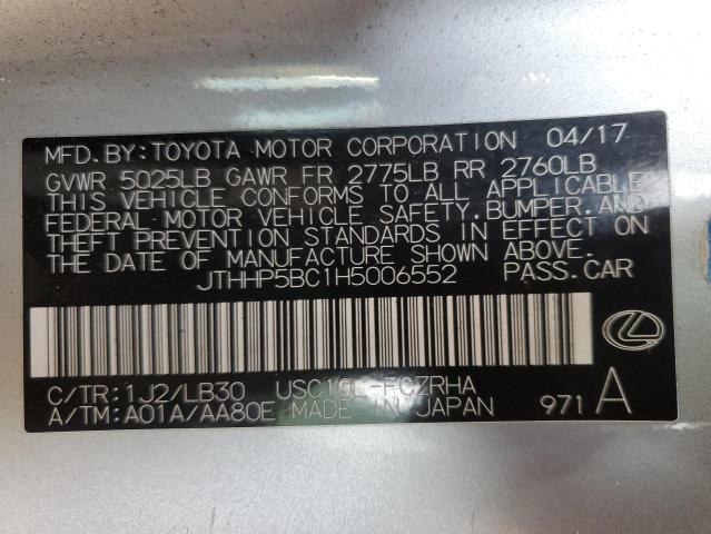 2017 LEXUS RC-F JTHHP5BC1H5006552