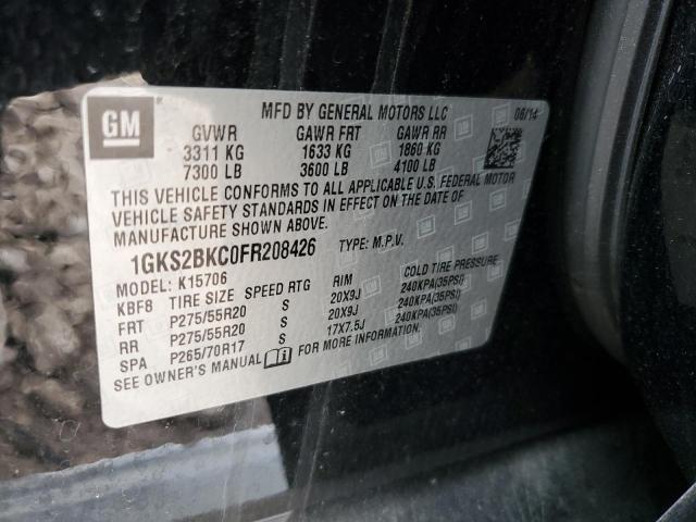 2015 GMC YUKON SLT 1GKS2BKC0FR208426