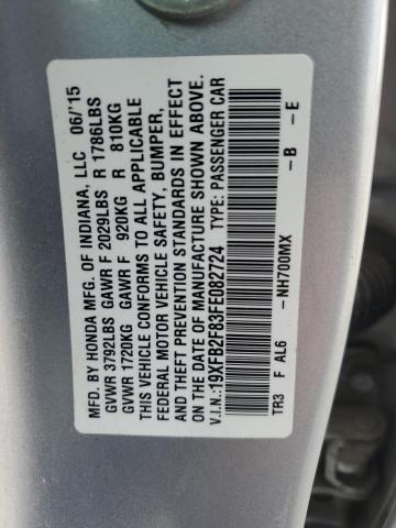 2015 HONDA CIVIC EX - 19XFB2F83FE082724