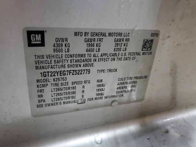 2015 GMC SIERRA K25 - 1GT22YEG7FZ522779