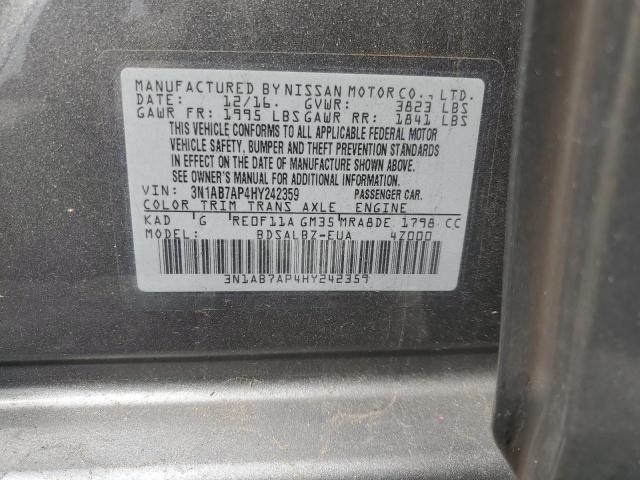 2017 NISSAN SENTRA S - 3N1AB7AP4HY242359