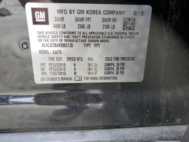 2019 BUICK ENCORE PRE - KL4CJESB4KB865139
