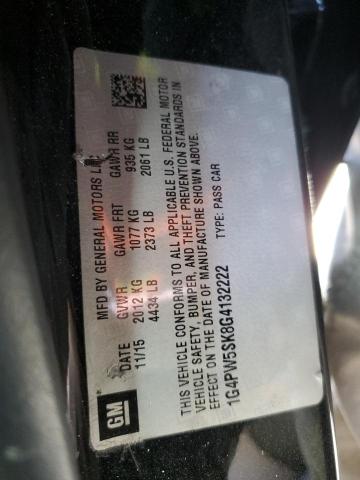 2016 BUICK VERANO SPO 1G4PW5SK8G4132222