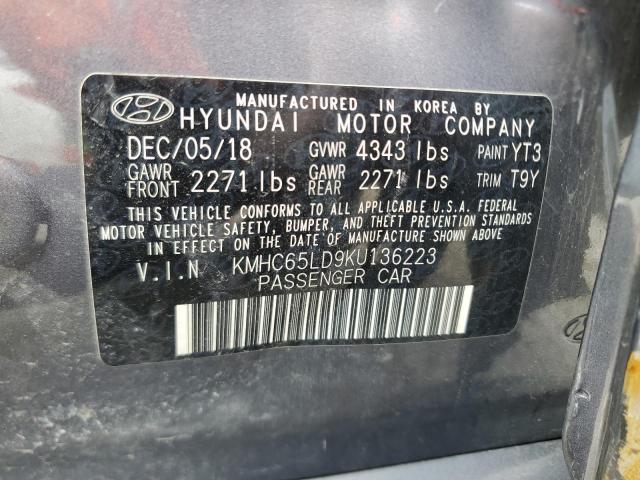 2019 HYUNDAI IONIQ - KMHC65LD9KU136223