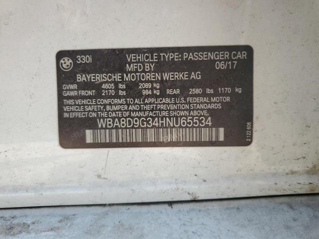 2017 BMW 330 XI - WBA8D9G34HNU65534