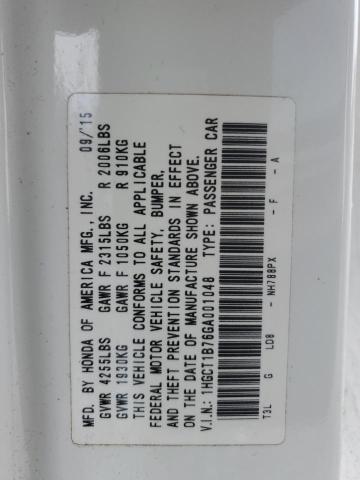 2016 HONDA ACCORD EX - 1HGCT1B76GA001048