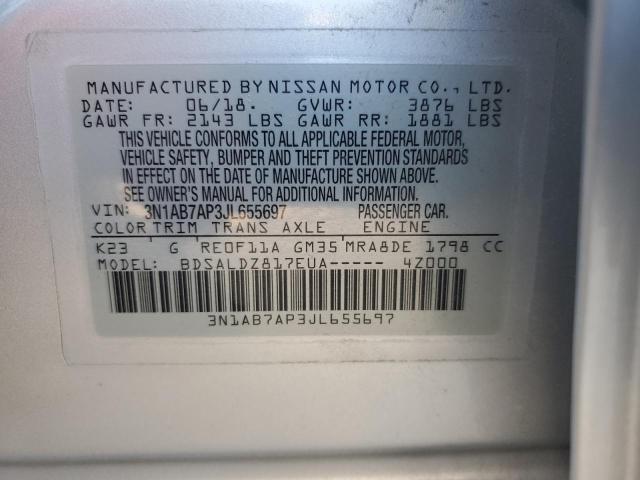 2018 NISSAN SENTRA S - 3N1AB7AP3JL655697
