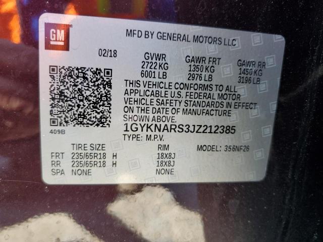 2018 CADILLAC XT5 - 1GYKNARS3JZ212385