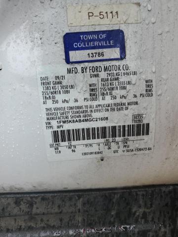 2021 FORD EXPLORER P - 1FM5K8AB4MGC21608