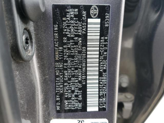 2019 TOYOTA CAMRY L - 4T1B11HK8KU708389