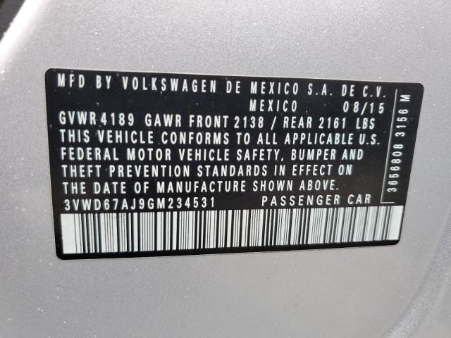2016 VOLKSWAGEN JETTA SE - 3VWD67AJ9GM234531
