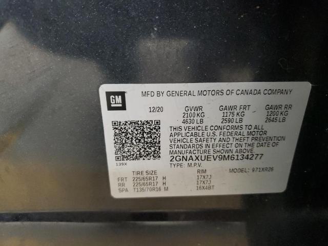 2021 CHEVROLET EQUINOX LT - 2GNAXUEV9M6134277