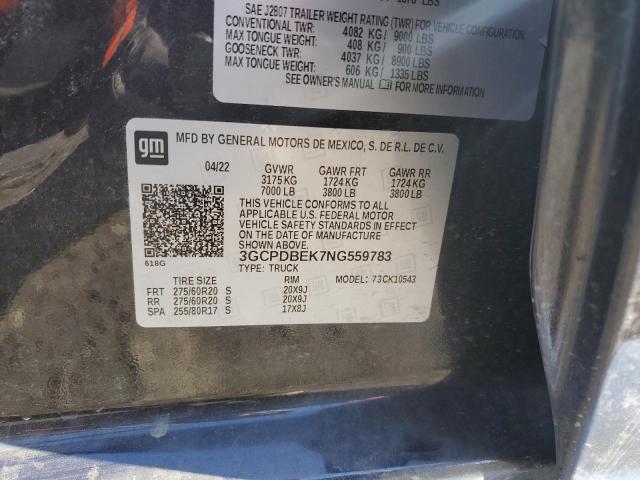 3GCPDBEK7NG559783 2022 CHEVROLET ALL Models