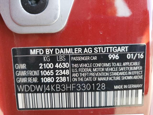 2017 MERCEDES-BENZ C 300 4MAT WDDWJ4KB3HF330128