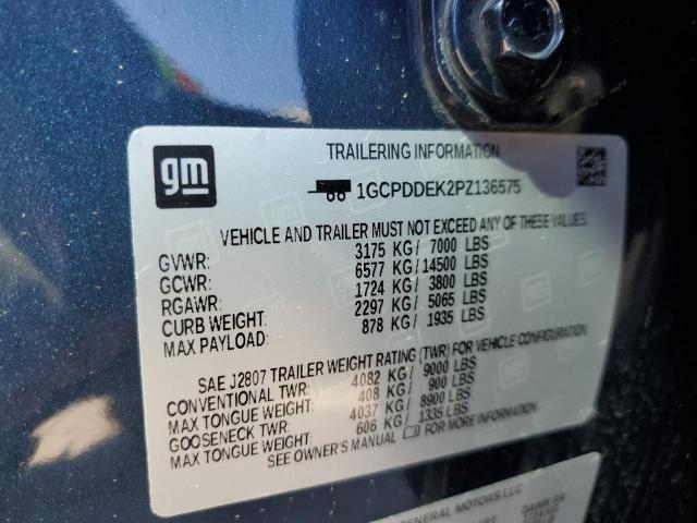 2023 CHEVROLET SILVERADO - 1GCPDDEK2PZ136575