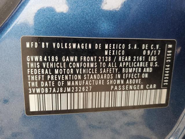 2018 VOLKSWAGEN JETTA SE - 3VWDB7AJ8JM232627