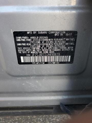 2018 SUBARU FORESTER 2 - JF2SJAEC0JH490619