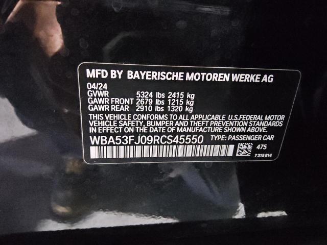 2024 BMW 530 XI - WBA53FJ09RCS45550