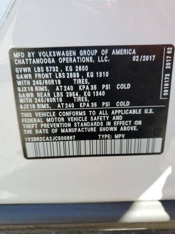 2018 VOLKSWAGEN ATLAS 1V2BR2CA2JC500867